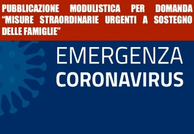 AVVISO PUBBLICO "Misure straordinarie e urgenti a sostegno delle famiglie per fronteggiare l'emergenza economico - sociale derivante dalla pandemia SARS-CO V2"