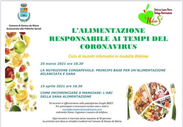 L’Alimentazione responsabile in tempo di COVID