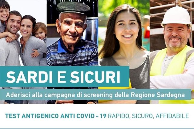 Campagna di screening  ‘Sardi e Sicuri’ dei giorni 27  e 28 Marzo 2021 - Domus de Maria